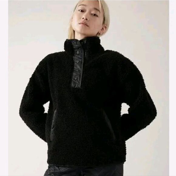 Athleta Jackets & Blazers - Athleta Cozy Sherpa Snap Sweatshirt